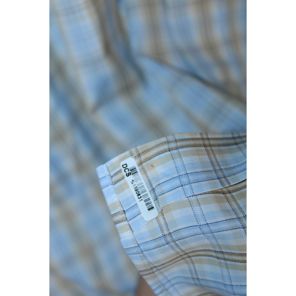 Canali Men's XL Multicolor Plaid Long Sleeve Dress Shirt - Picture 8 of 13